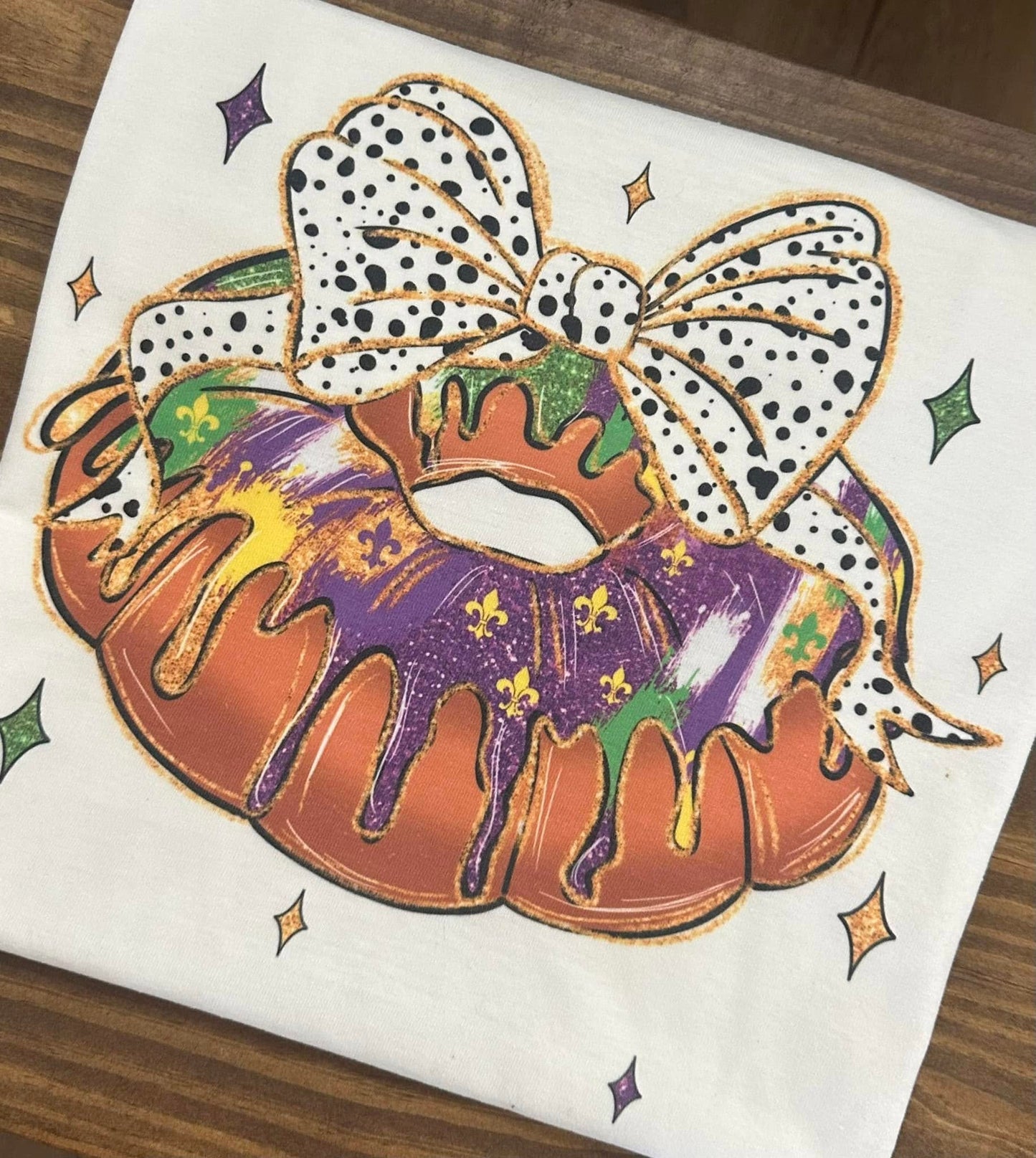 Mardi Gras King Cake Tee