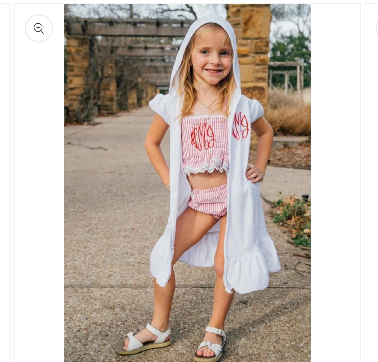 Ruffle Swim Coverup with Monogram