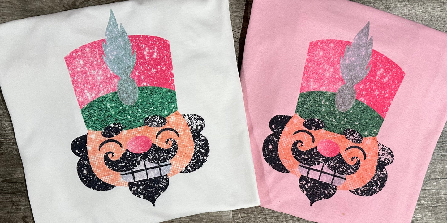 Faux sequin nutcracker