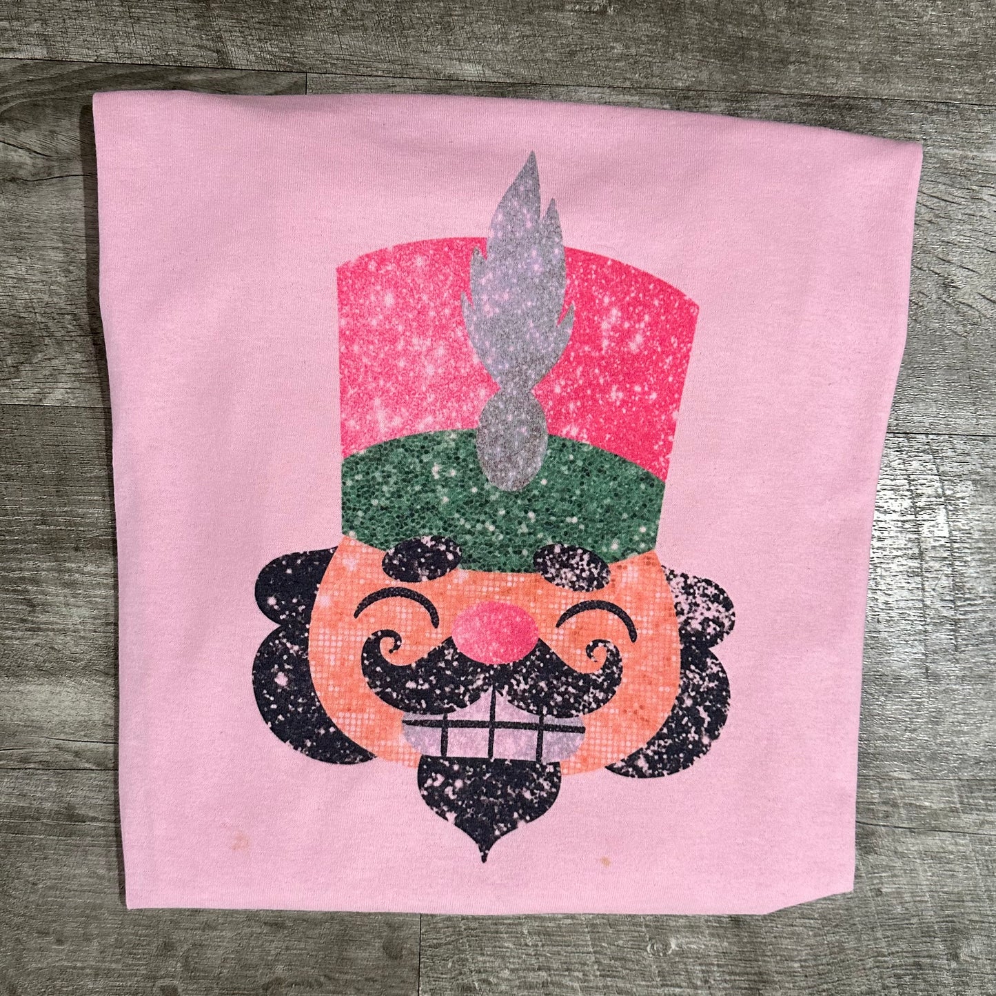 Faux sequin nutcracker