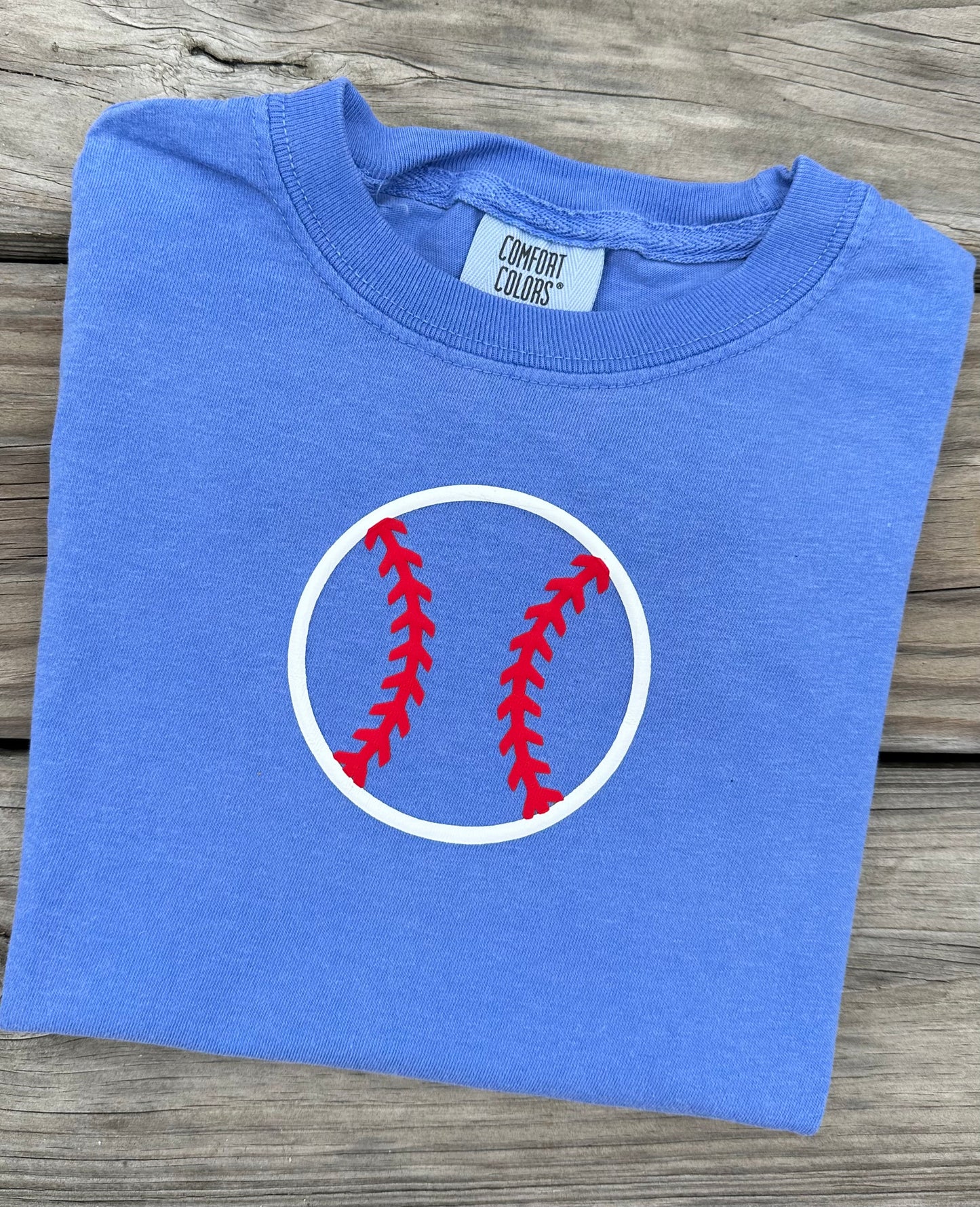 Baseball puff comfort color tee