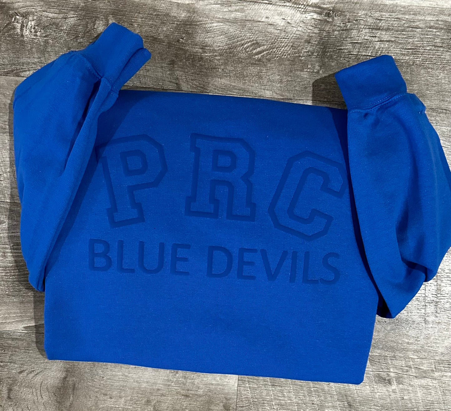 Varsity and simple word combo LS tee