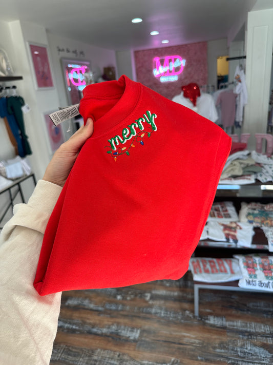 Merry collared embroidery