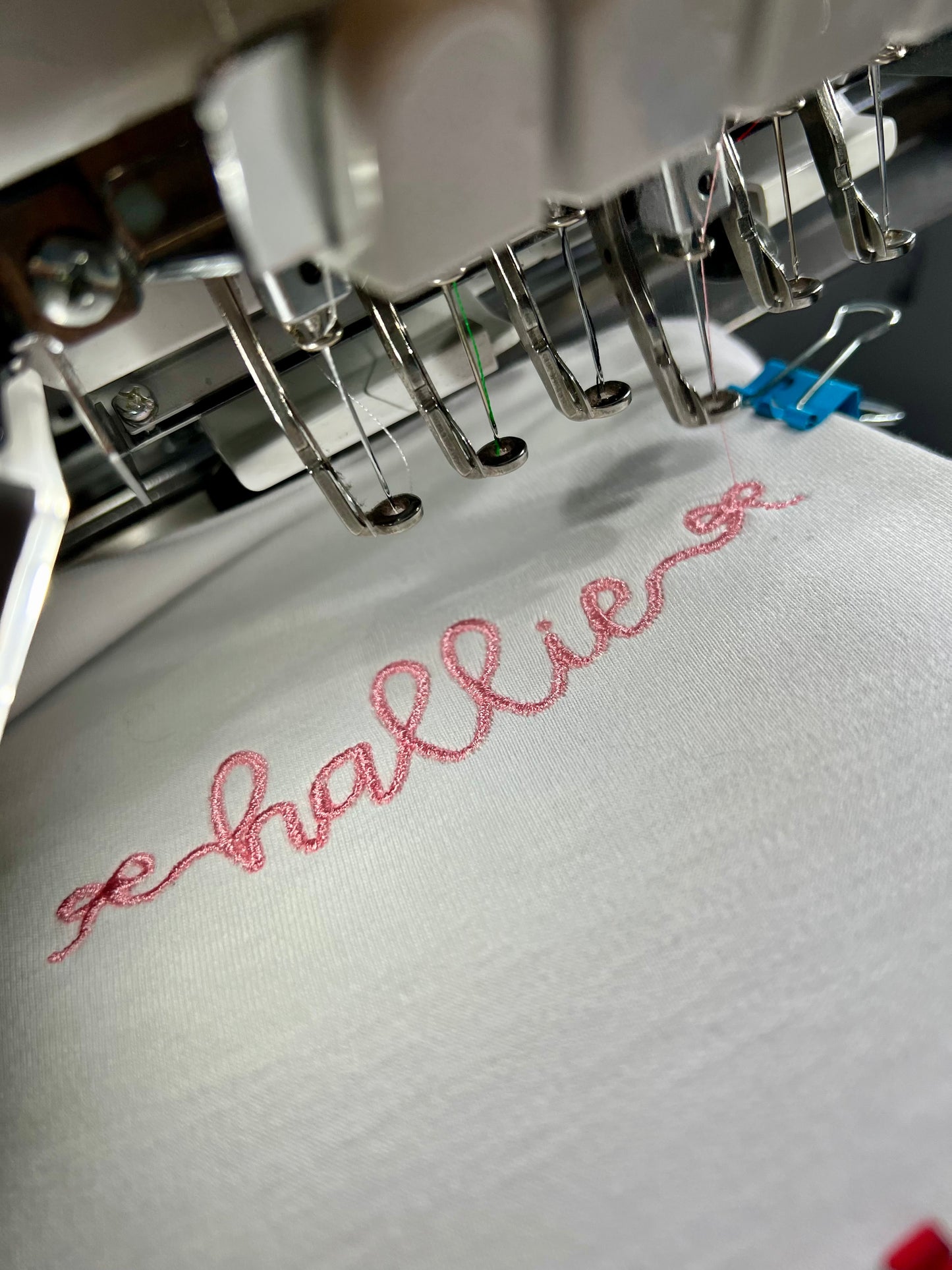 Bow gown embroidery