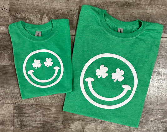 Saint patty’s puff smiley tees