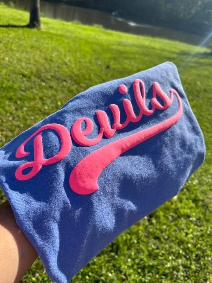 Customized Team Shirts Puff Vinyl