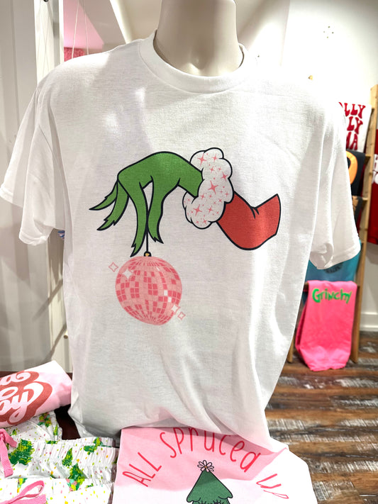 Disco grinch tee