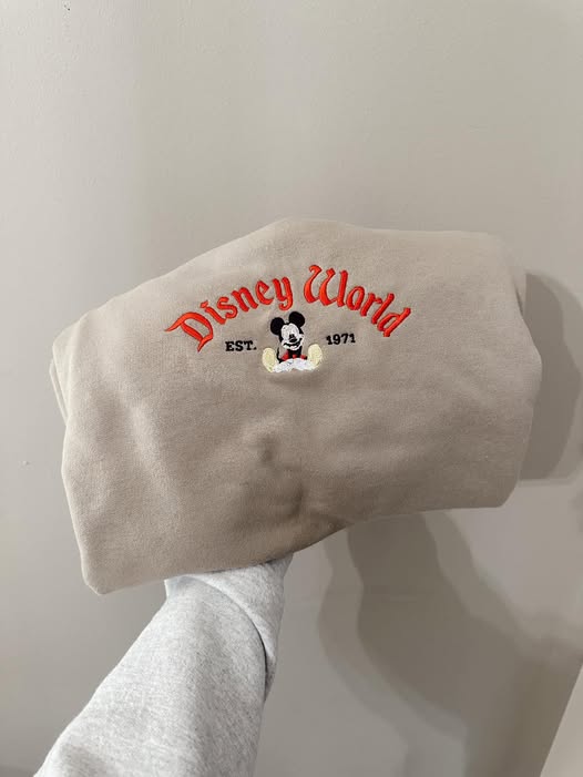 Classic Disney World Embroidered Sweatshirt