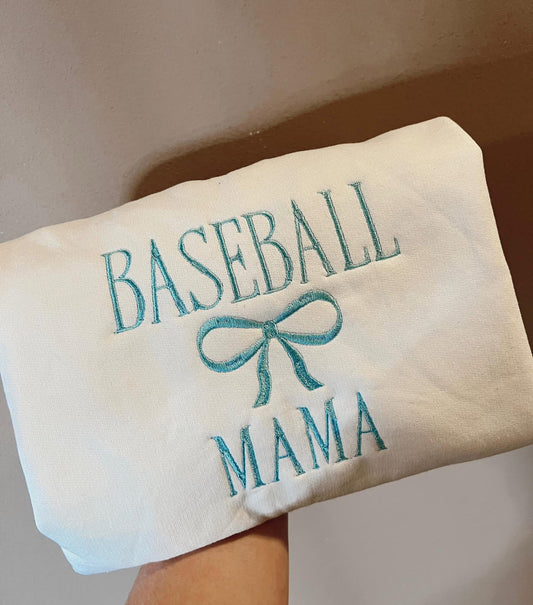 Baseball Mama Embroidered Sweatshit