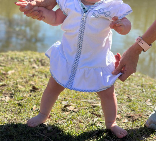 Ruffle Swim Coverup with Monogram