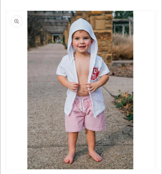 Boy's Swim Coverup with monogram