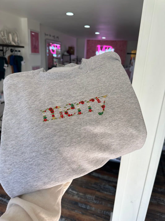 Merry floral embroidery