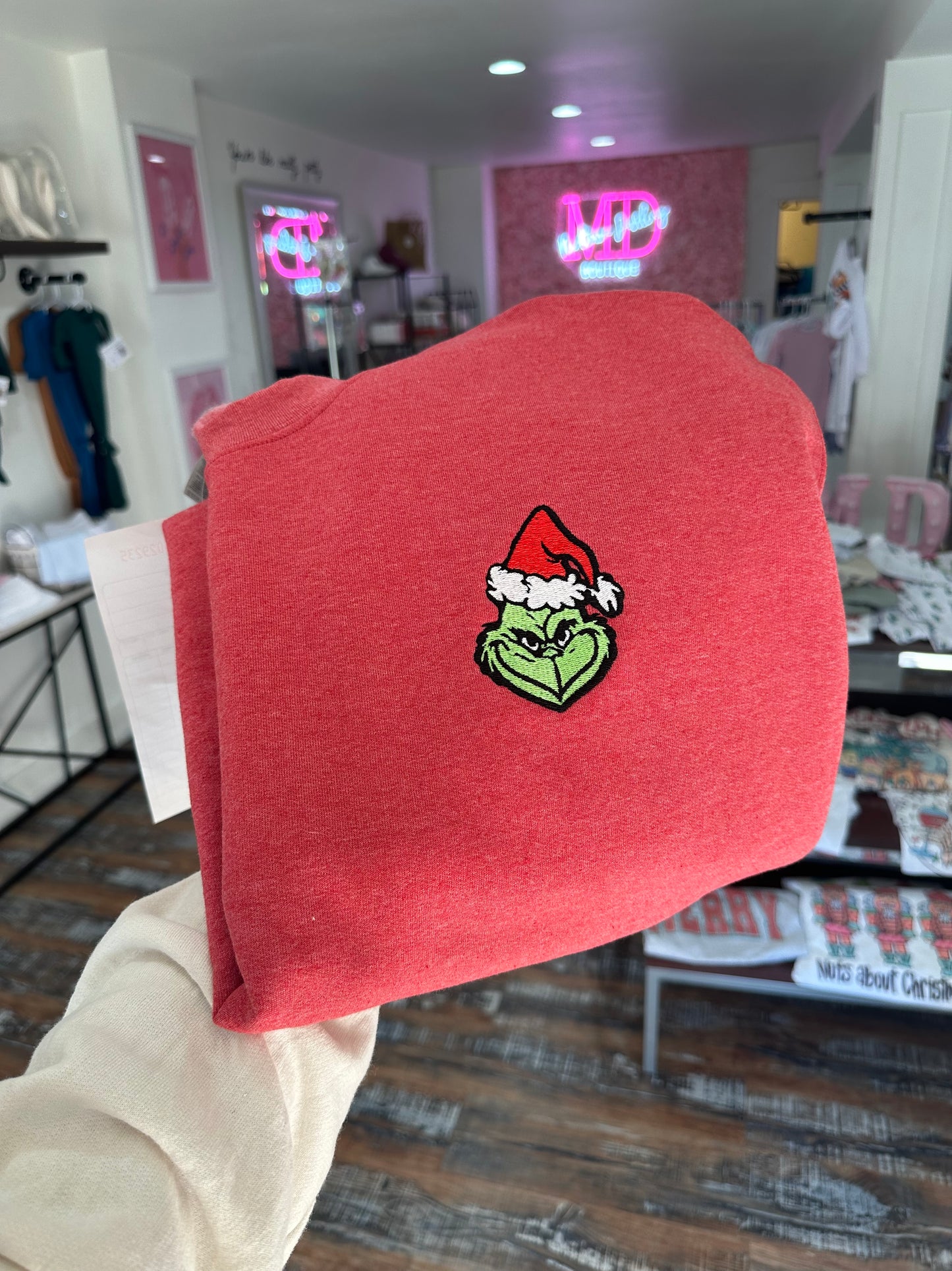 Grinch chest embroidery swsh