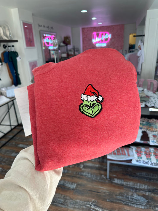 Grinch chest embroidery swsh
