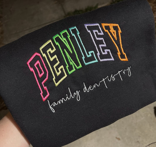 Neon varsity font sweatshirt