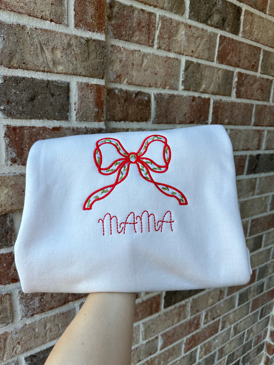 Mama bow sweatshirt