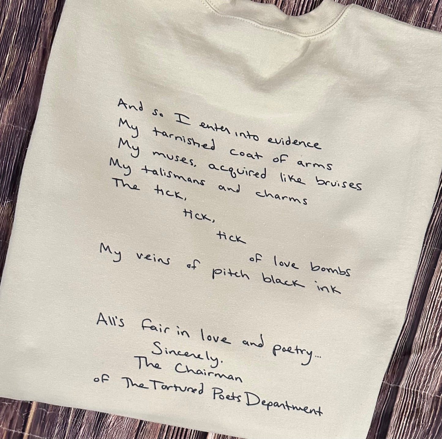TTPD new album swsh FRONT AND BACK