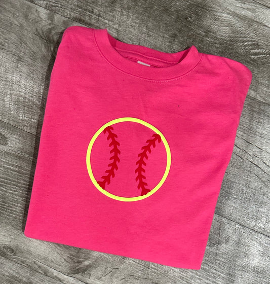 Softball puff comfort color tee
