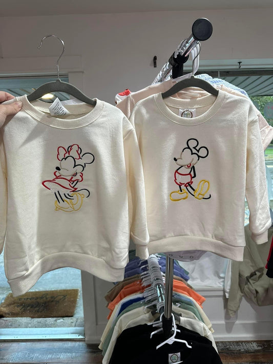 Minnie/mickey sketch embroidery