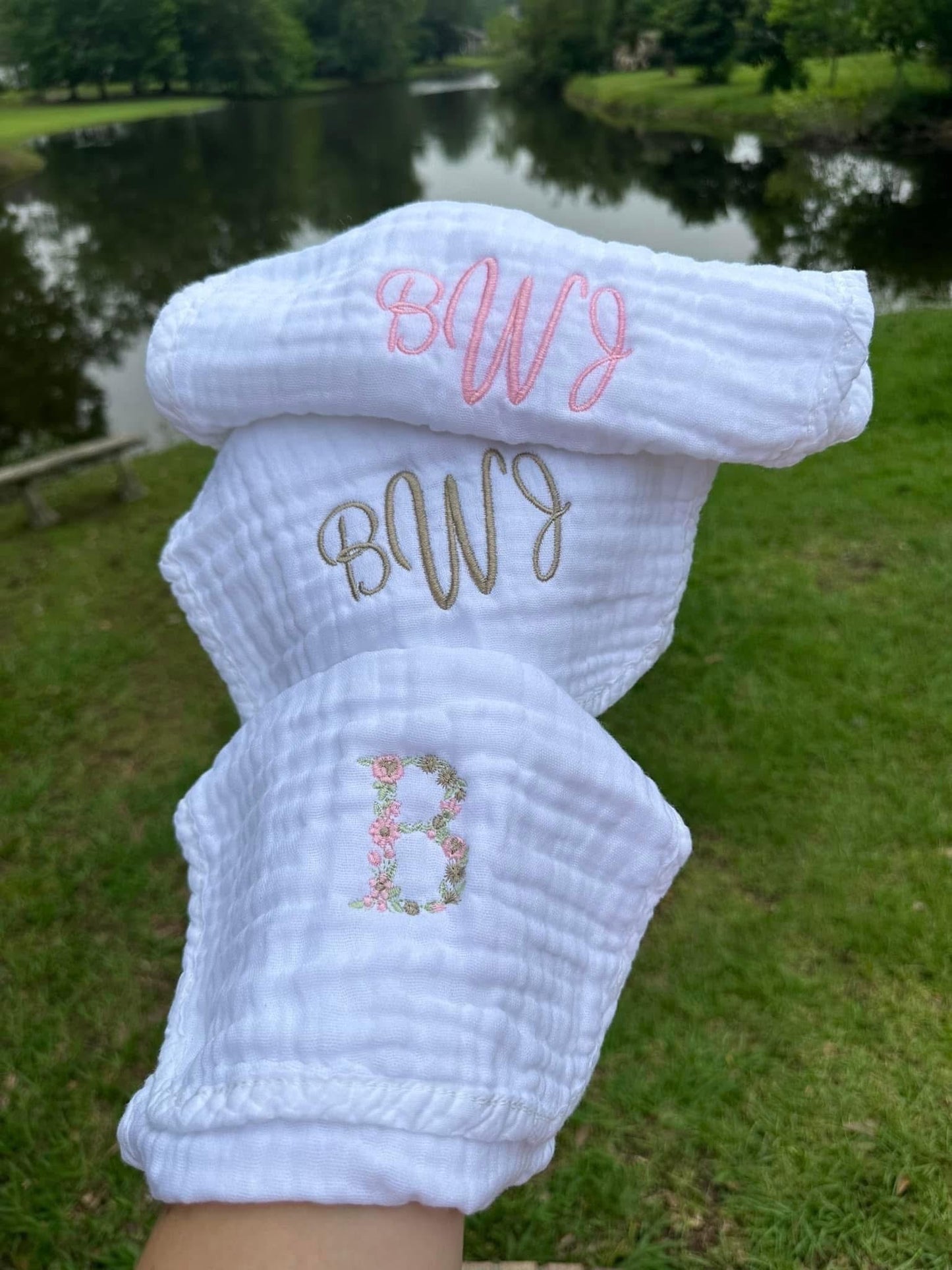 3 for 30 muslin burp cloths