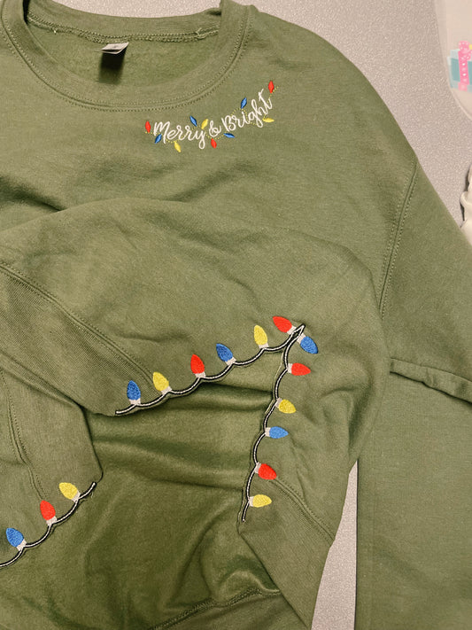 Merry + bright double side sweatshirt