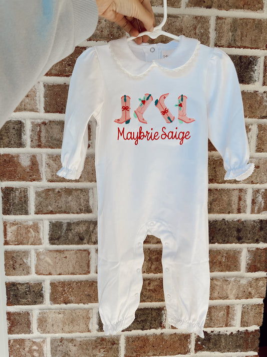 Santa’s kicks romper
