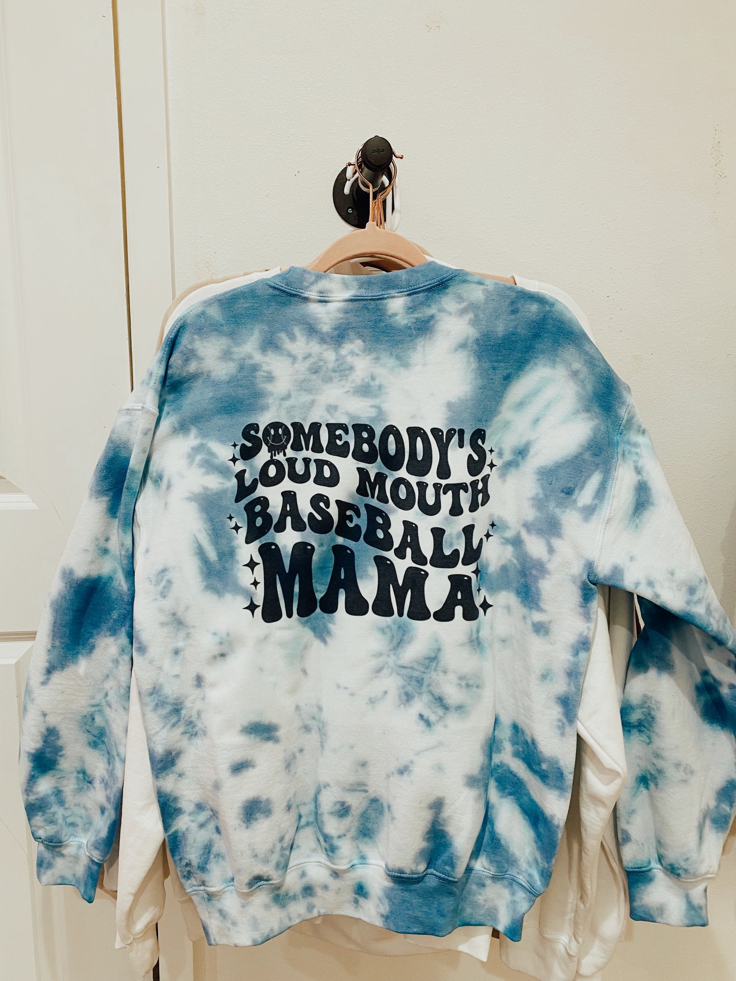 Tie dye baseball mama sweatshirt