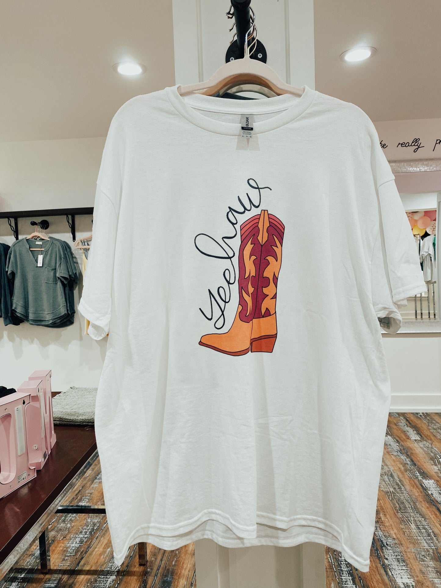 Yes haw boot tee